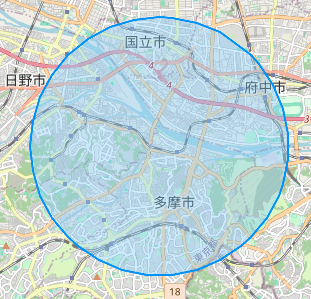 事務所より半径4㎞